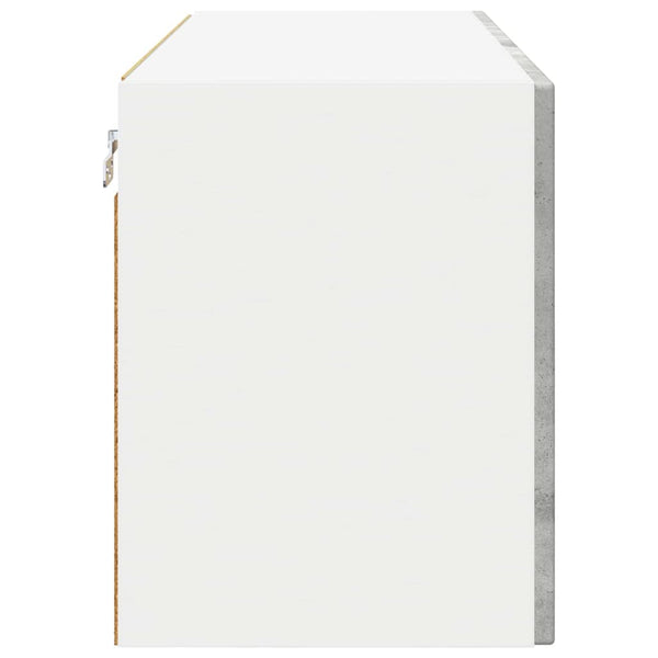 vidaXL Meuble haut de cuisine avec porte gris béton 80 x 31 x 40 cm, bois d'ingénierie