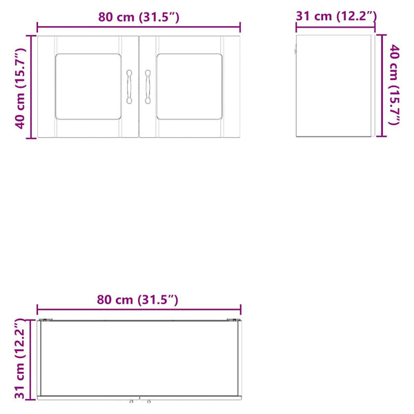 Küchenschrank Hochglanz Weiß 80cm