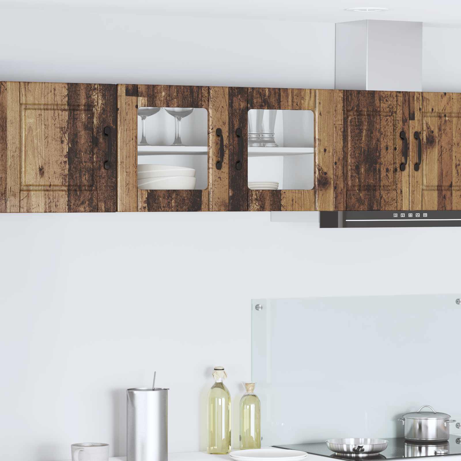 Küchenschrank Altholz mit Regal 80x40 cm