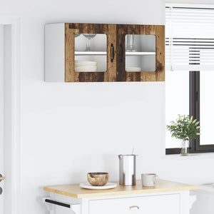 Küchenschrank Altholz mit Regal 80x40 cm