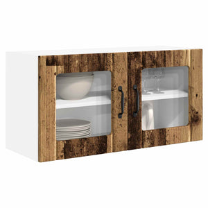 Küchenschrank Altholz mit Regal 80x40 cm