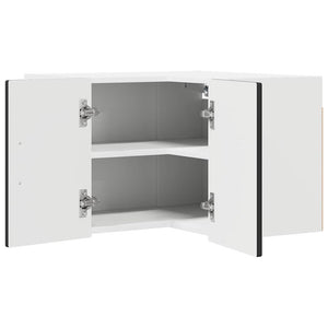 Schwarzer Küchenschrank mit Regal 57x57x40 cm