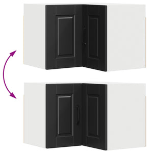 Schwarzer Küchenschrank mit Regal 57x57x40 cm