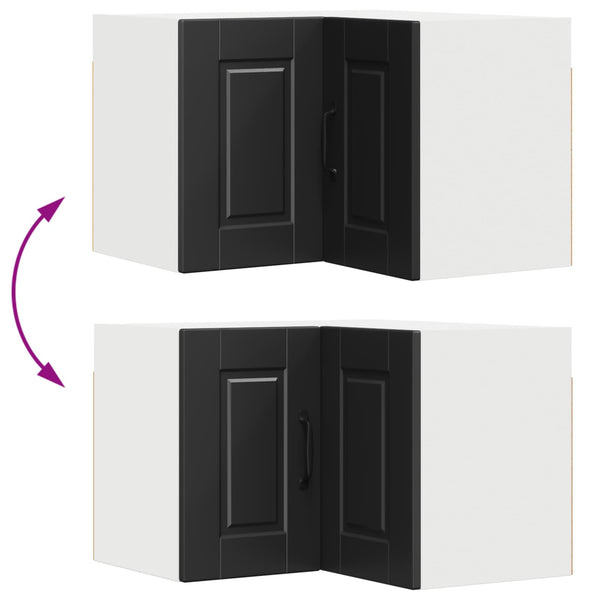 Schwarzer Küchenschrank mit Regal 57x57x40 cm