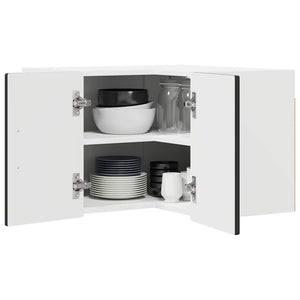 Schwarzer Küchenschrank mit Regal 57x57x40 cm