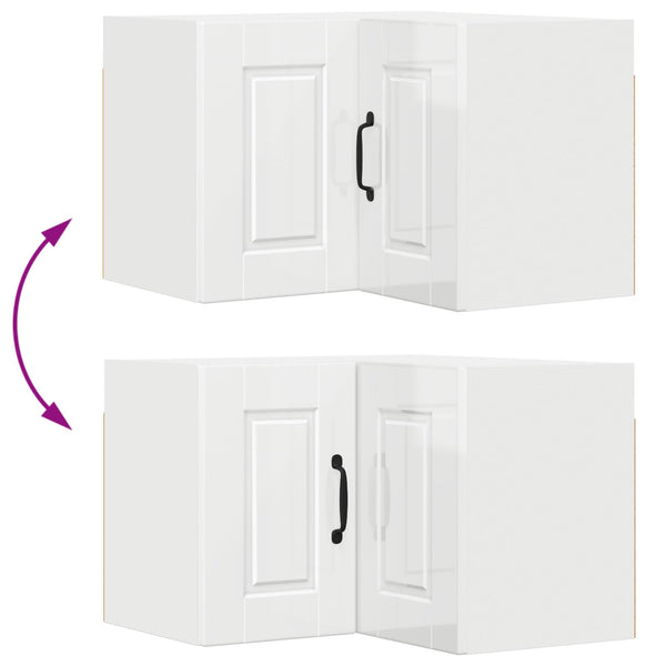 vidaXL Meuble de cuisine blanc brillant 57 x 57 x 40 cm Bois d'ingénierie