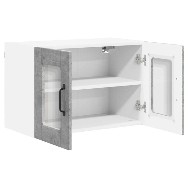 vidaXL Meuble haut de cuisine avec porte gris béton 60 x 31 x 40 cm Bois d'ingénierie