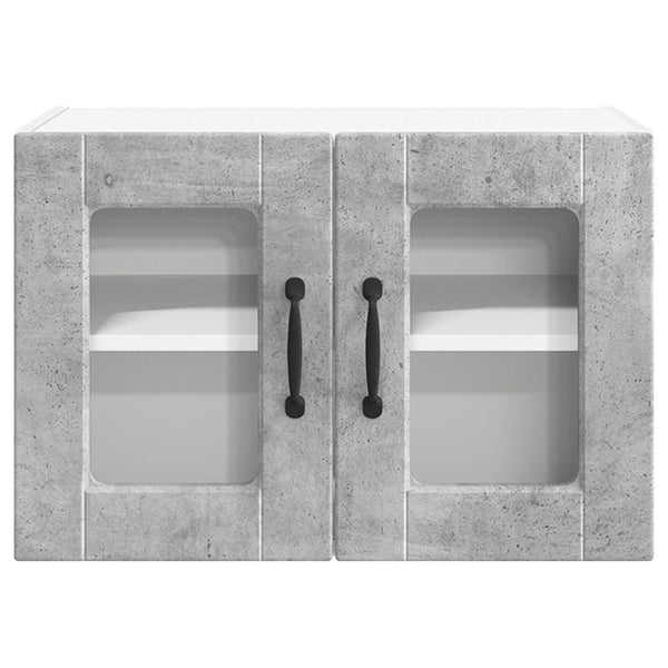 vidaXL Meuble haut de cuisine avec porte gris béton 60 x 31 x 40 cm Bois d'ingénierie
