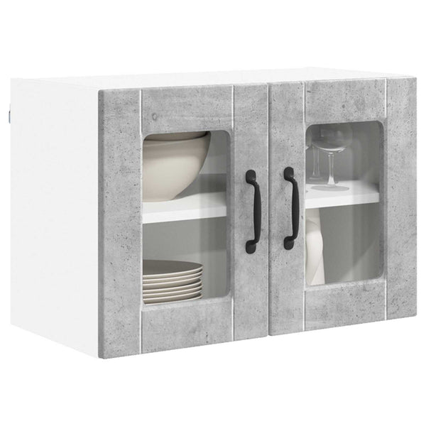 Küchenschrank 2er Set Beton Grau