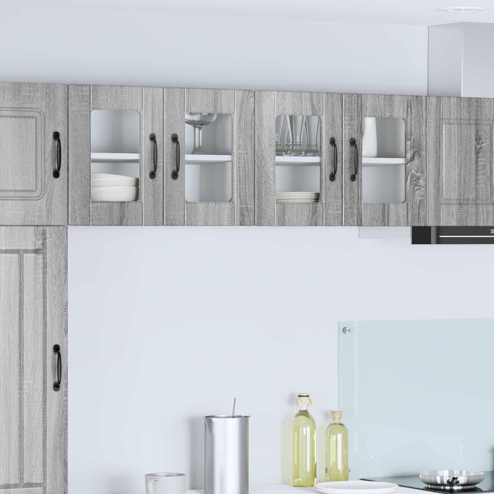 Küchenschrank 2er-Set Grau Sonoma