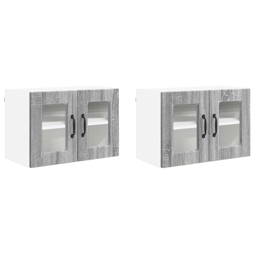 Küchenschrank 2er-Set Grau Sonoma