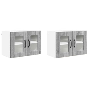 Küchenschrank 2er-Set Grau Sonoma