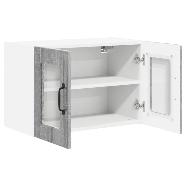 Küchenschrank 2er-Set Grau Sonoma