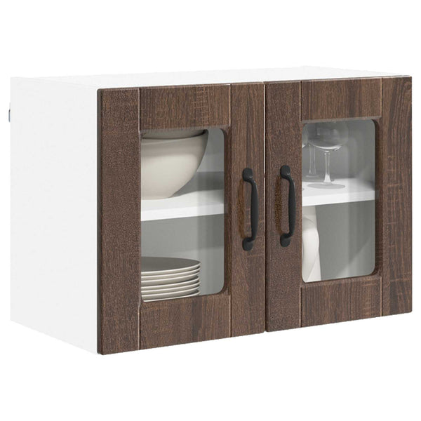 Küchenschrank mit Tür, 2er-Set, Eichenoptik