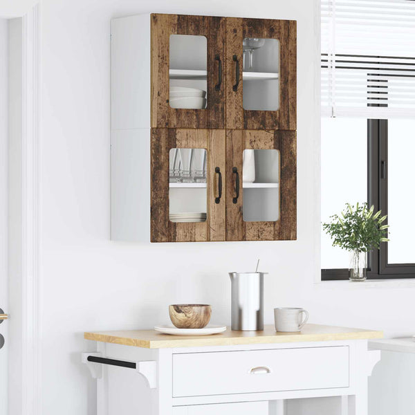 Küchenschrank 2er Set Altholz