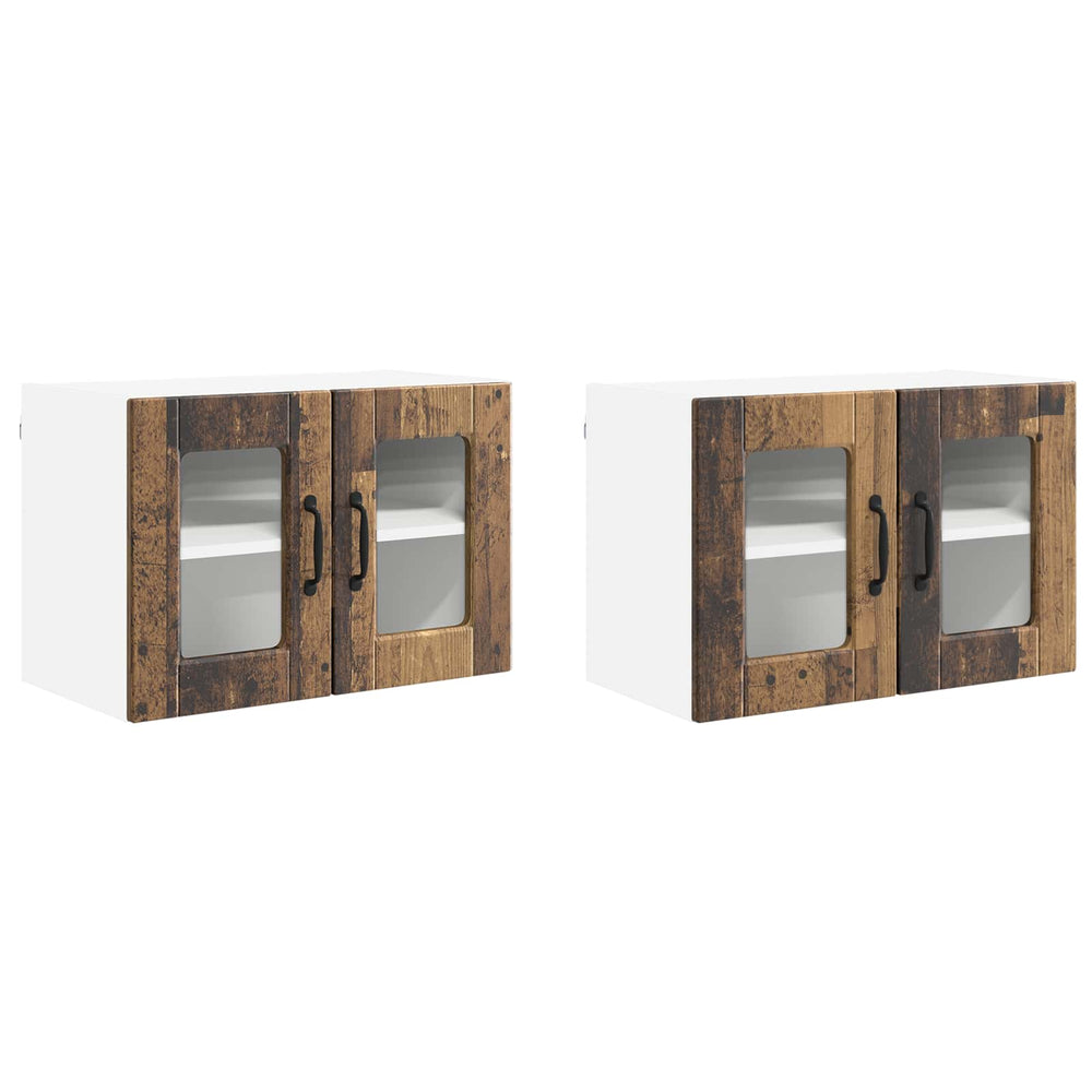 Küchenschrank 2er Set Altholz