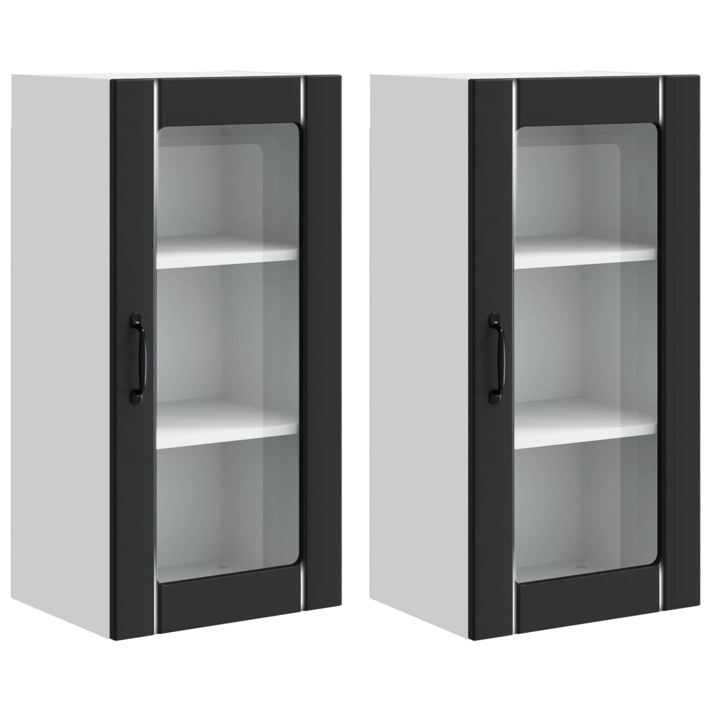 Küchenschrank Set, Schwarz, 40x31x80 cm