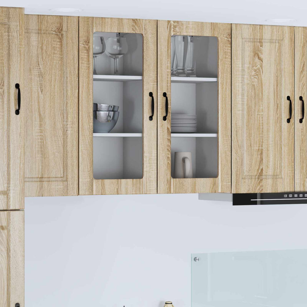 Sonoma Eiche Küchenschrank, 2er-Set