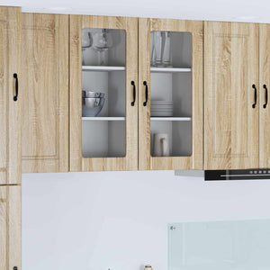 Sonoma Eiche Küchenschrank, 2er-Set