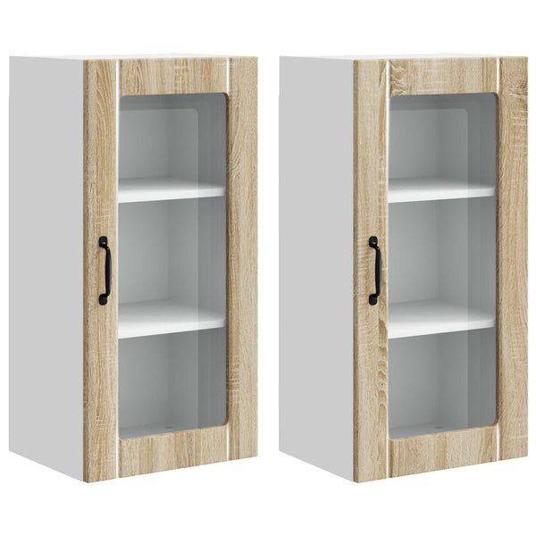 Sonoma Eiche Küchenschrank, 2er-Set