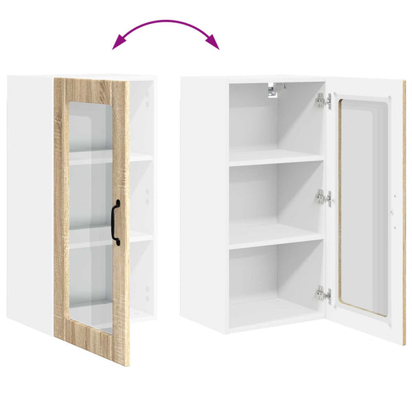 Sonoma Eiche Küchenschrank, 2er-Set