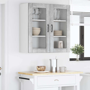 Küchenschrank, 2er-Set, Betongrau, 40x31x80 cm