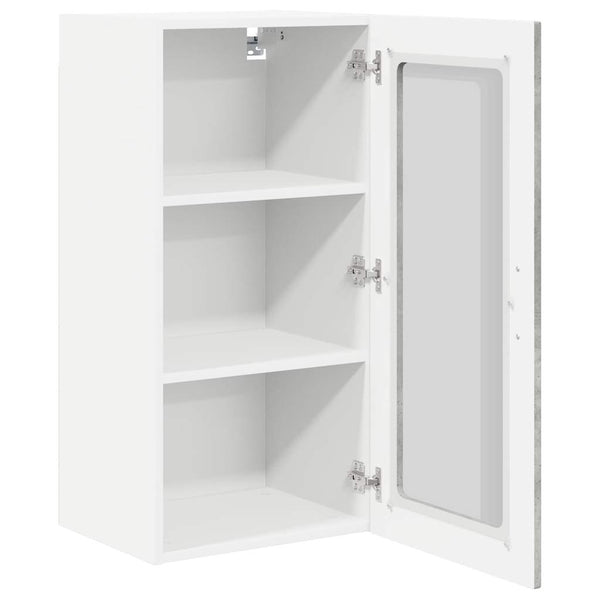 Küchenschrank, 2er-Set, Betongrau, 40x31x80 cm