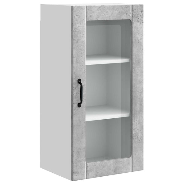 Küchenschrank, 2er-Set, Betongrau, 40x31x80 cm