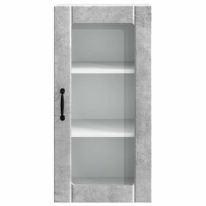 Küchenschrank, 2er-Set, Betongrau, 40x31x80 cm