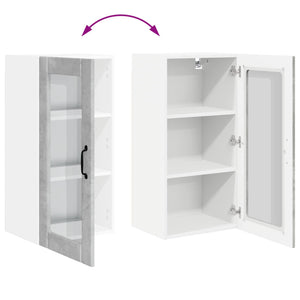 Küchenschrank, 2er-Set, Betongrau, 40x31x80 cm