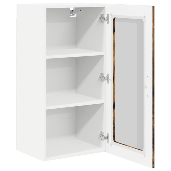 vidaXL Meuble haut de cuisine avec étagère 2 pcs Chêne fumé 40 x 31 x 80 cm