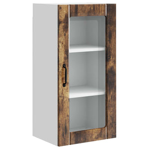 vidaXL Meuble haut de cuisine avec étagère 2 pcs Chêne fumé 40 x 31 x 80 cm