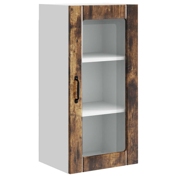 vidaXL Meuble haut de cuisine avec étagère 2 pcs Chêne fumé 40 x 31 x 80 cm