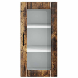 vidaXL Meuble haut de cuisine avec étagère 2 pcs Chêne fumé 40 x 31 x 80 cm