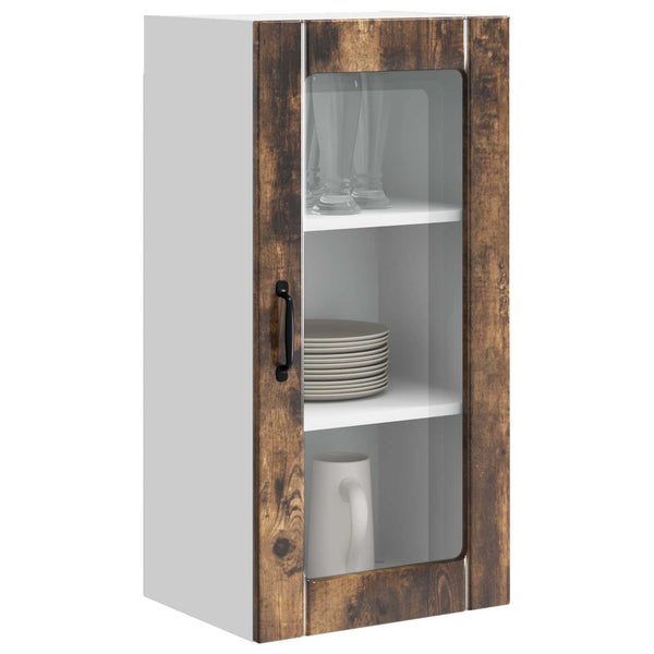 vidaXL Meuble haut de cuisine avec étagère 2 pcs Chêne fumé 40 x 31 x 80 cm