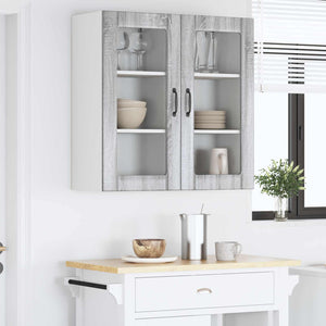 Küchenschrank 2er Set Grau Sonoma