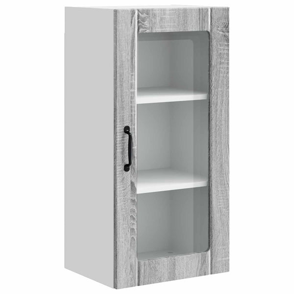Küchenschrank 2er Set Grau Sonoma