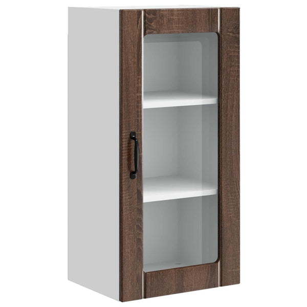 vidaXL Meuble de cuisine avec porte 2 pcs Chêne marron 40 x 31 x 80 cm
