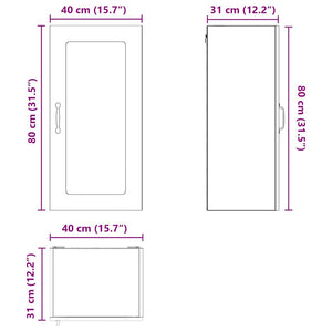 vidaXL Meuble de cuisine avec porte 2 pcs Chêne marron 40 x 31 x 80 cm