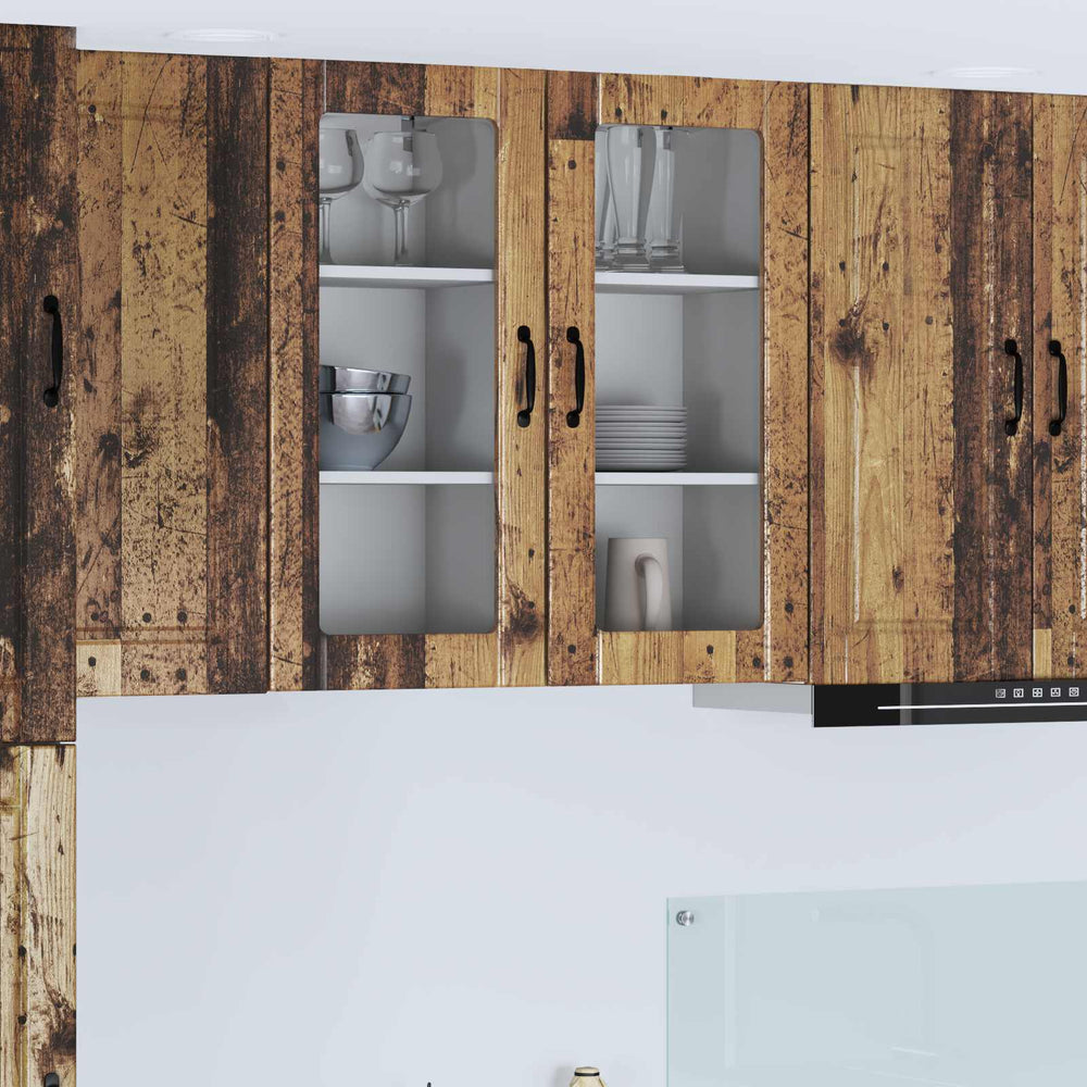 Küchenschrank 2er Set Altholz