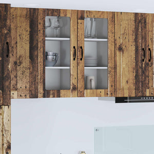 Küchenschrank 2er Set Altholz