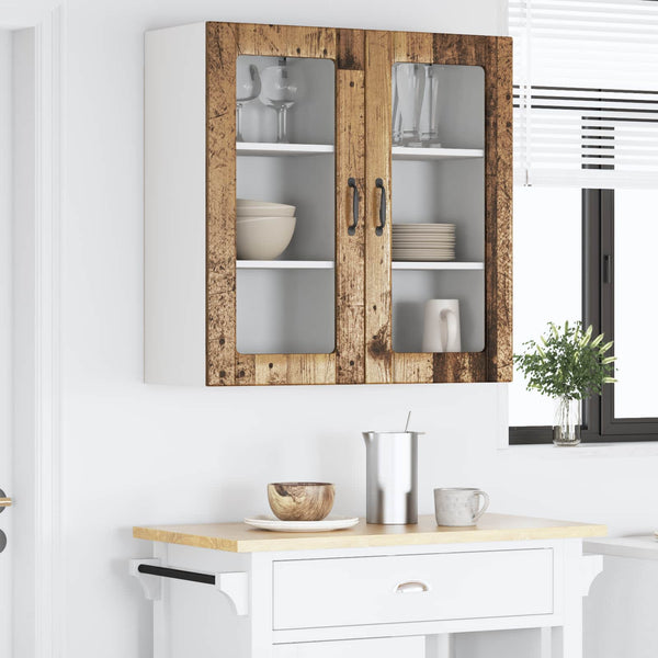 Küchenschrank 2er Set Altholz