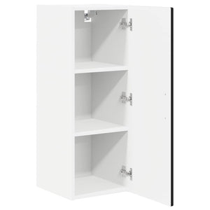 Schwarzer Küchenschrank, 2er-Set