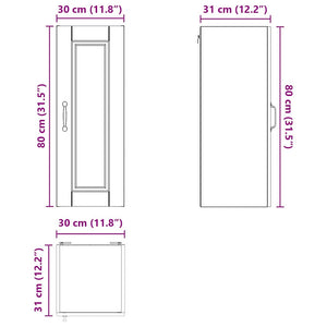 Sonoma Eiche Küchenschrank, 2er-Set