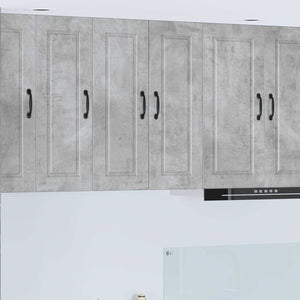 vidaXL Meuble de cuisine avec porte gris béton 30 x 31 x 80 cm en bois d'ingénierie