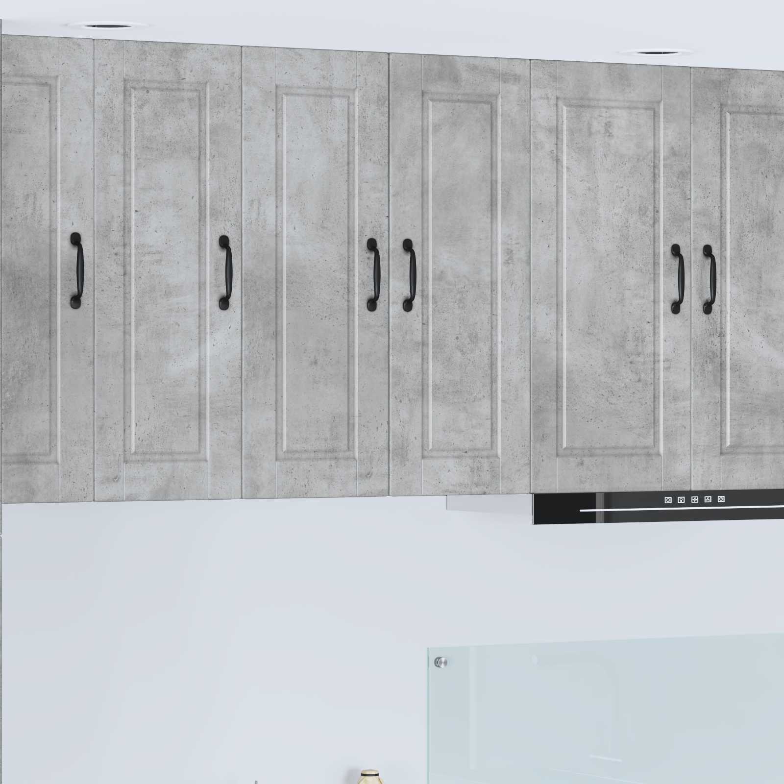 vidaXL Meuble de cuisine avec porte gris béton 30 x 31 x 80 cm en bois d'ingénierie