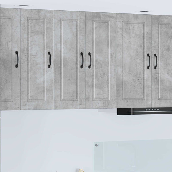 vidaXL Meuble de cuisine avec porte gris béton 30 x 31 x 80 cm en bois d'ingénierie