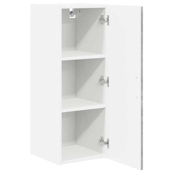 vidaXL Meuble de cuisine avec porte gris béton 30 x 31 x 80 cm en bois d'ingénierie