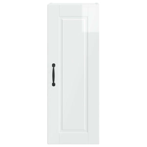 Küchenschrank mit Regal, Hochglanz Weiß, 2er-Set