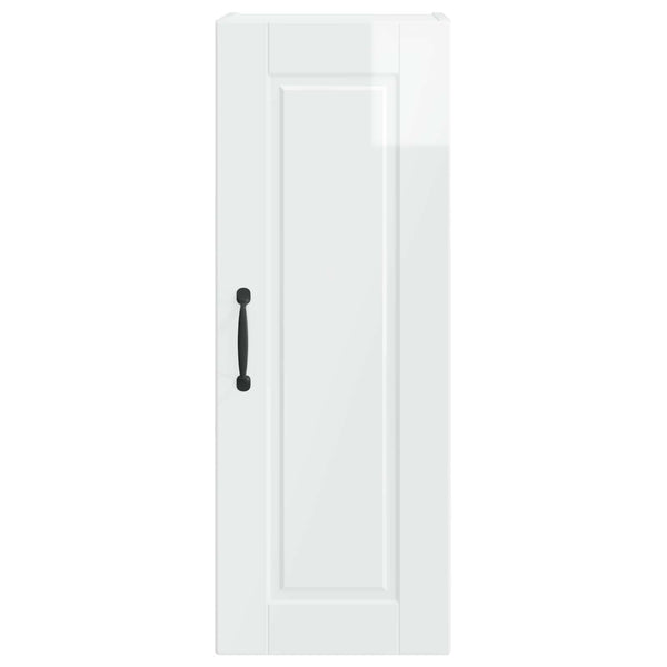 Küchenschrank mit Regal, Hochglanz Weiß, 2er-Set